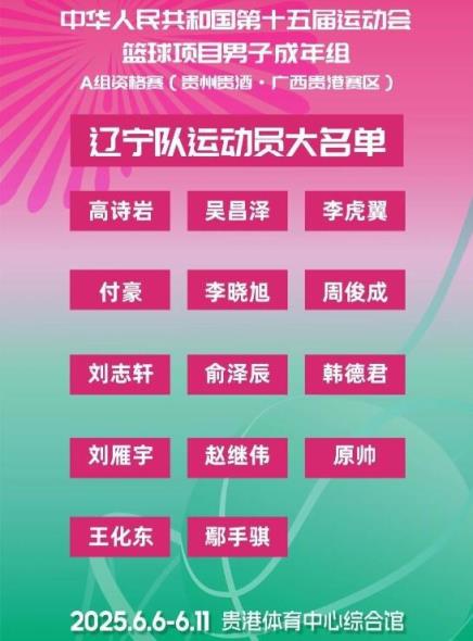 遼寧全運(yùn)男籃成年組名單公布 多位球員回歸韓德君謝幕告別