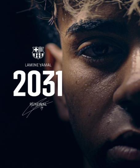 巴薩官宣亞馬爾續(xù)約：年薪1500萬(wàn)歐元，合同到期僅23歲