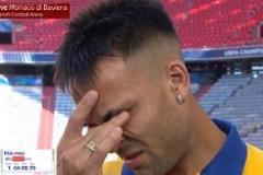 歐冠決賽前夕，勞塔羅淚灑賽場，回憶家人畫面令他動容