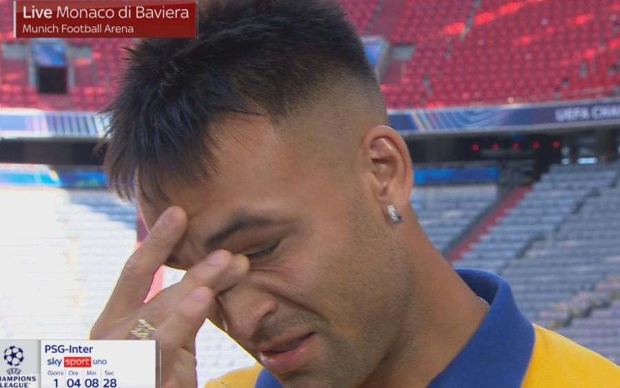 歐冠決賽前憶家人，勞塔羅采訪中淚灑現(xiàn)場