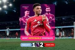 2-1逆轉(zhuǎn)曼城！曼聯(lián)獲授本賽季最驚天逆轉(zhuǎn)大獎(jiǎng)