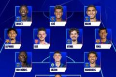 歐冠最佳陣容：登貝萊領(lǐng)銜巴黎7人入選，亞馬爾、拉菲、賴斯入選