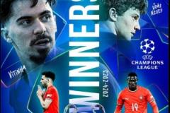 葡萄牙國家隊官方賬號祝賀四名球員隨巴黎圣日耳曼奪冠，維蒂尼亞與內(nèi)維斯在列。