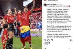 迪亞斯女友曬照稱紅軍球迷最棒，稱他們與自己永遠同行