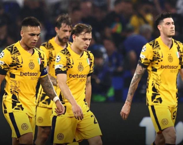 國米歐冠決賽表現(xiàn)不佳，全隊(duì)評分不足，迪馬爾科與勞塔羅僅得4分