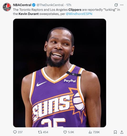 美媒：小卡或加入KD交易談判，1362億大佬為奪冠全力拼湊五換一陣容