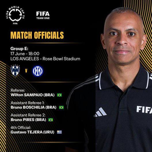 巴西名哨桑帕約執(zhí)法世俱杯小組賽蒙特雷 vs 國(guó)米