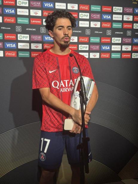 維蒂尼亞獲官方評選為巴黎4-0馬競比賽全場最佳球員