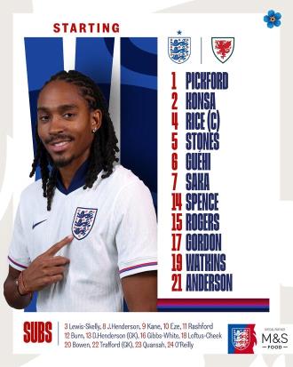 今日英格蘭首發(fā)無(wú)一人來(lái)自切爾西、利物浦、曼聯(lián)，近33年來(lái)首次