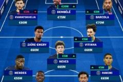 法甲最高身價(jià)陣容：巴黎占11人，K77領(lǐng)銜，登貝萊、維蒂尼亞悉數(shù)在列