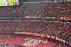 紅浪翻涌！球迷助威聲震全場，加油國足！