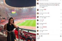 塞爾吉尼奧妻子曬照引熱議：現(xiàn)場7萬球迷為他瘋狂吶喊