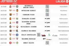 西甲第32輪時(shí)間安排：4月19日22:15 巴薩vs塞爾塔，4月21日3:00 皇馬vs畢巴