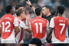 阿森納本賽季被射正95次是英超最少，卻累計5次染紅成為聯(lián)賽最多。