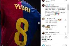 佩德里社交媒體發(fā)文：擔(dān)任隊(duì)長(zhǎng)引領(lǐng)西甲8連勝，三分獻(xiàn)給巴薩球迷