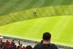 網友分享帶娃去大連主場遠征，三層看臺把小朋友嚇哭