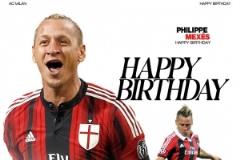 米蘭祝福梅克斯43歲生日快樂，效力紅黑軍團(tuán)5年出戰(zhàn)114場