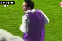 現(xiàn)場直拍：55分鐘，梅西還在熱身！57分鐘，梅西進球了！