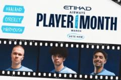 曼城3月隊(duì)內(nèi)最佳候選：哈蘭德、尼科-奧賴?yán)婉R爾穆什