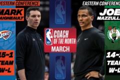 月最佳教練：馬祖拉與戴格諾特當(dāng)選，科爾、烏度卡和多諾萬獲提名