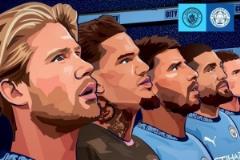 曼城沖擊前四！官方發(fā)布藍(lán)狐海報(bào)，德布勞內(nèi)、埃德森漫畫形象亮相