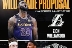 美媒模擬：湖人4換1引進錫安，詹東虎或成交易籌碼