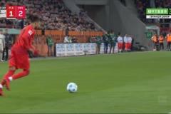 奧利塞精準(zhǔn)傳中送助攻！凱恩門前飛身頭球破門反超！