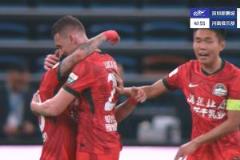 河南1-0深圳，王上源精準(zhǔn)傳中助攻，盧卡斯頭球后蹭破門