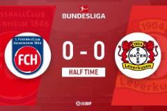 半場(chǎng)-勒沃庫(kù)森0-0海登海姆 吉姆博中橫梁貝克造險(xiǎn)