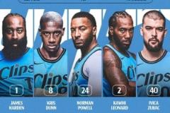 快船VS獨行俠首發(fā)：哈登小卡對陣濃眉克萊，祖巴茨萊夫利登場