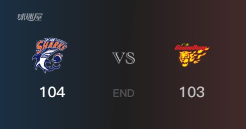 廣東103-104不敵上海，泰勒-哈維33分吉倫沃特26分