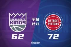 半場戰(zhàn)報(bào)：國王落后活塞10分 德羅贊22分拉文13分 活塞4人上雙