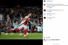 梅里諾社交媒體發(fā)布慶祝進球照片：神奇的歐冠之夜，任務尚未結(jié)束