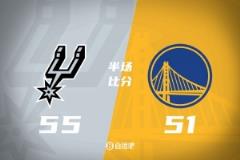 半場數(shù)據(jù)：庫里10分4助攻，巴特勒11分，保羅12分4助攻，勇士落后馬刺4分