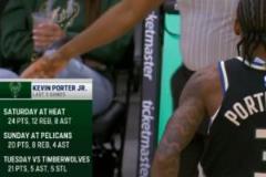 波特近三場數(shù)據(jù)：場均21.7分8板5.7助2.3斷