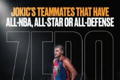 約基奇在掘金10年獨(dú)行，無隊(duì)友與他同隊(duì)進(jìn)最佳陣容&全明星