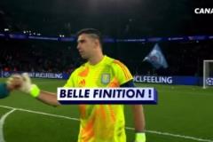 大馬丁賽后與杜埃擊掌，共同慶祝精彩世界波進球