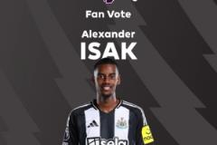 官方：伊薩克獲選紐卡球迷票選全場最佳球員