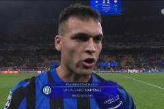 勞塔羅當(dāng)選全場(chǎng)最佳球員，1次射門1球5次成功過人