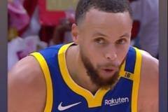 庫里迎著阿門射進(jìn)三分后搞怪，阿耶莎轉(zhuǎn)發(fā)引發(fā)熱議