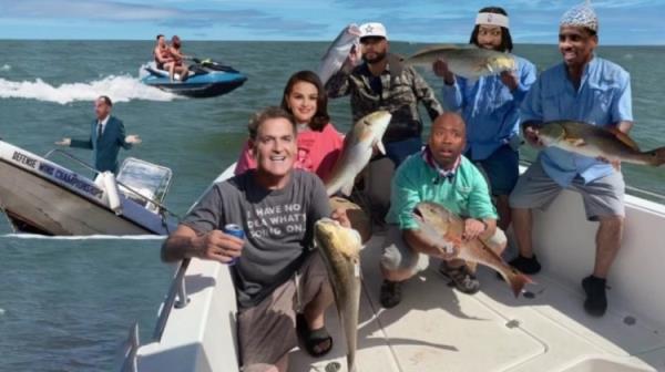 TNT發(fā)布各隊(duì)釣魚圖：哈里森獨(dú)自沉船，老詹開游艇帶離盧卡