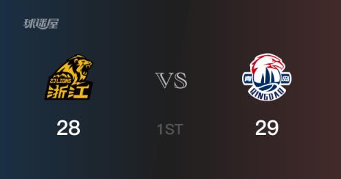 首節(jié)結(jié)束，青島29-28領(lǐng)先廣廈