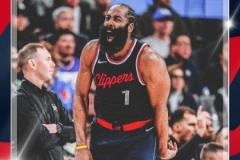 20分6板9助！快船官方贏球海報(bào)封面——哈登