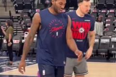 天王山加油吧！小卡快船主場的賽前訓(xùn)練！中投依舊穩(wěn)健！