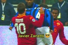 燃，當年藍黑隊魂薩內(nèi)蒂曾在狼王的注視下攻破羅馬球門