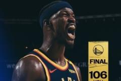 勇士復(fù)出贏球！巴特勒怒吼瞬間成海報(bào)焦點(diǎn)