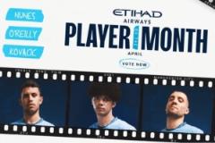 曼城官方4月最佳球員候選名單：科瓦西奇、努內(nèi)斯和奧賴(lài)?yán)? style=