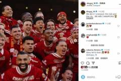 若塔社媒發(fā)布全隊慶祝奪冠合照：我們做到了，我們是冠軍