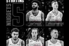 掘金首發(fā)陣容：穆雷、布勞恩、小波特、阿隆-戈登、約基奇