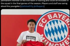 記者：16歲卡西亞諾-基亞拉訓(xùn)練表現(xiàn)亮眼，或躋身拜仁大名單